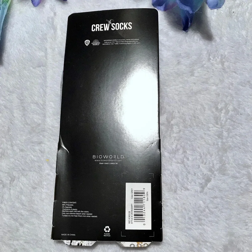 Bioworld Harry Potter New with Packaging 1 Pair Crew Men's Socks Size 8-12